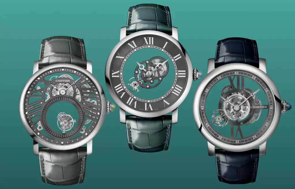 PRESENTAMOS: La colección de Alta Relojería Cartier ofrece tres tourbillons de platino en forma de esqueleto - Time and Tide Watches